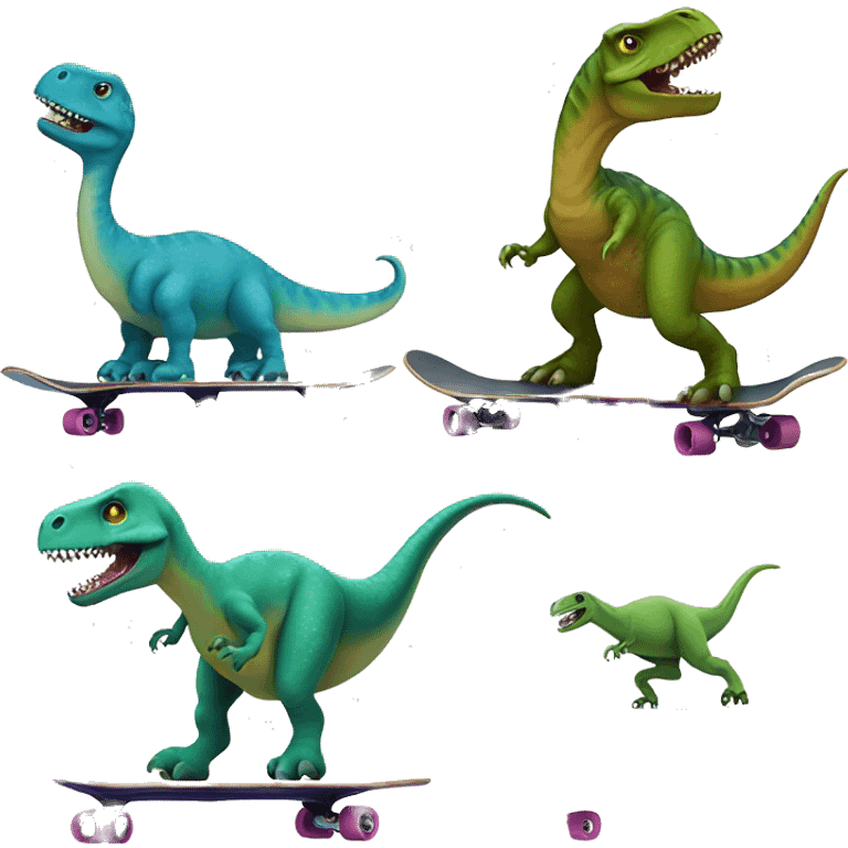 dinosaur an skate  emoji