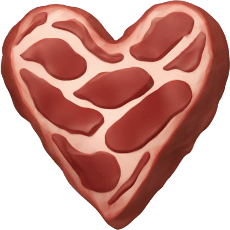 Meat in shape of heart emoji