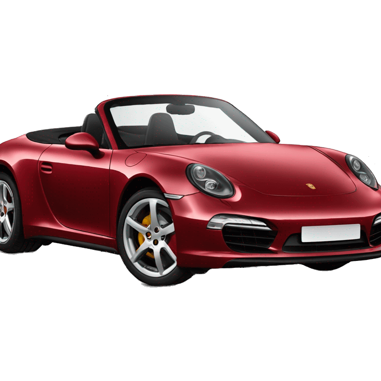 Dark red Porsche cabriolet  emoji