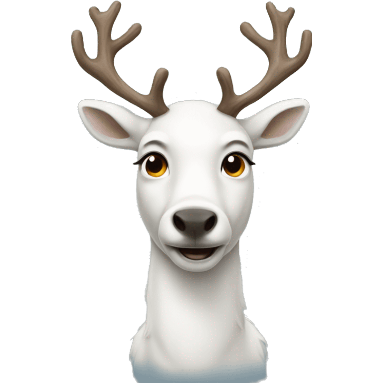 white-reindeer emoji