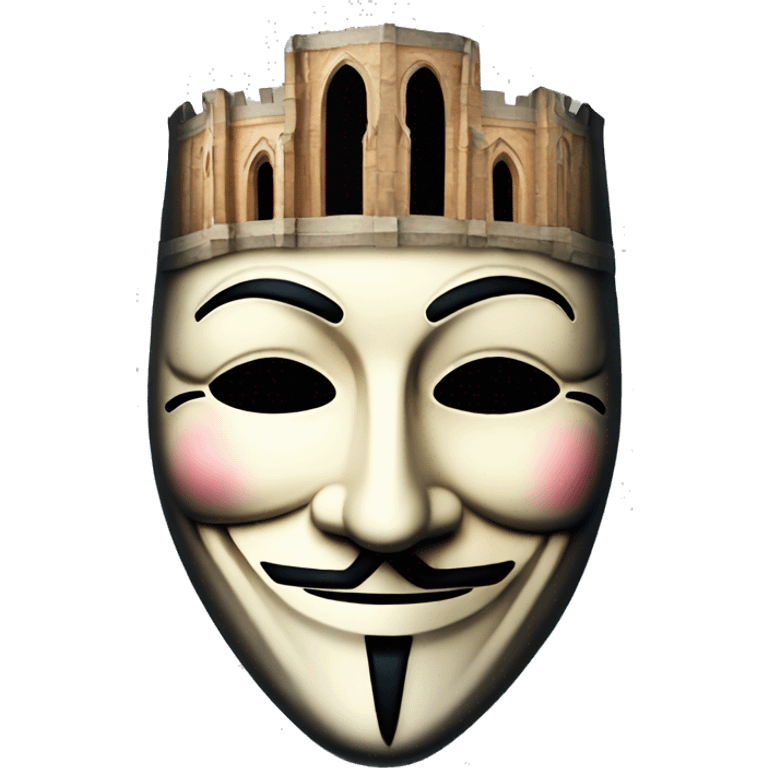 guy fawkes mask made of st basils cathedral emoji