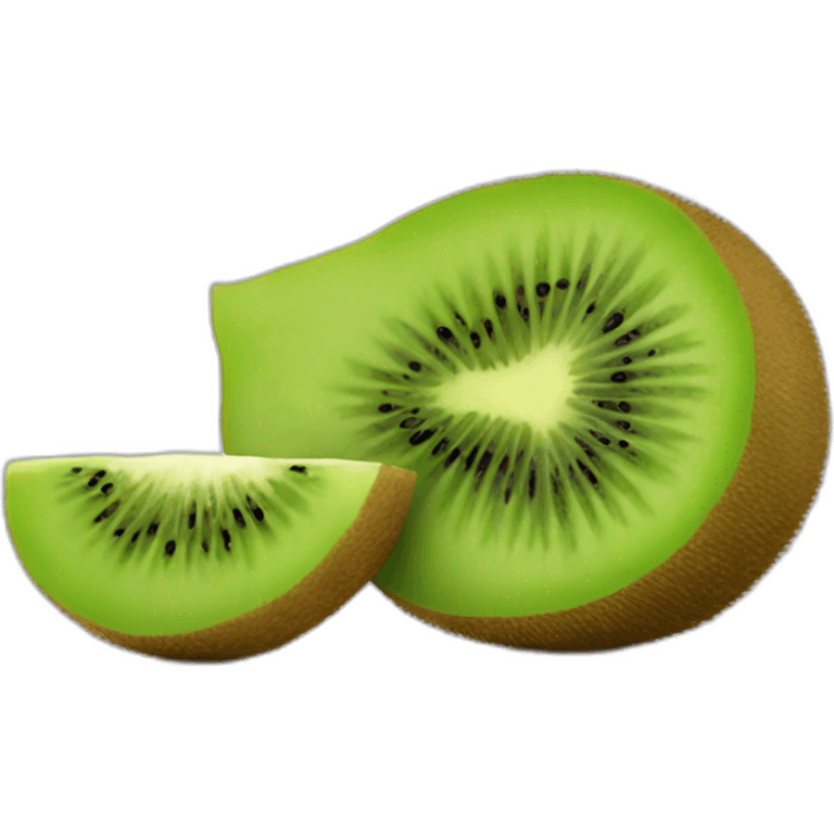 Kiwi fruit and kiwi bird emoji