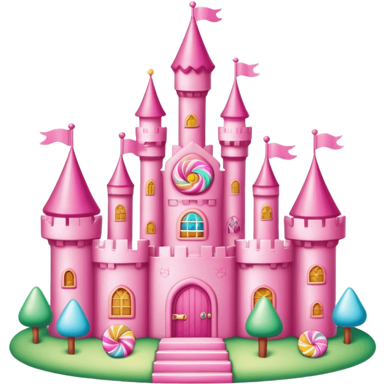 candy land pink enchanted castle emoji