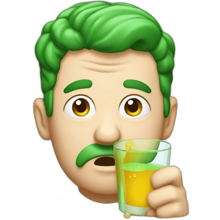 Irish man puking emoji