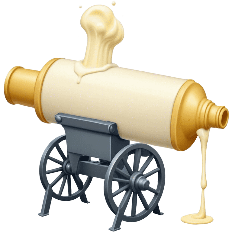 Cannon that shoots mayonnaise. It should have some mayonnaise dripping out of the front emoji