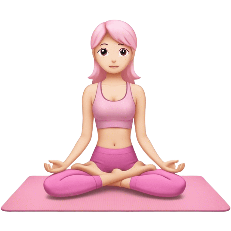 Light pink yoga mat emoji