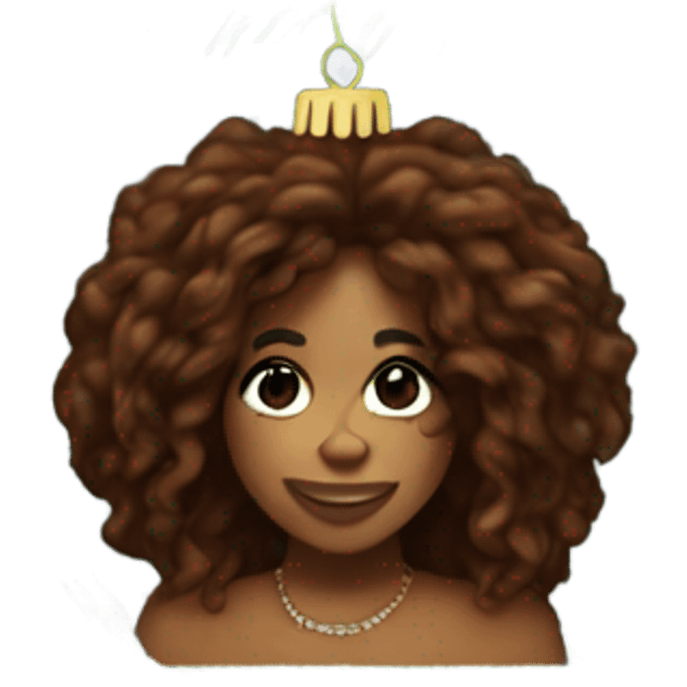 SZA on a Christmas tree emoji