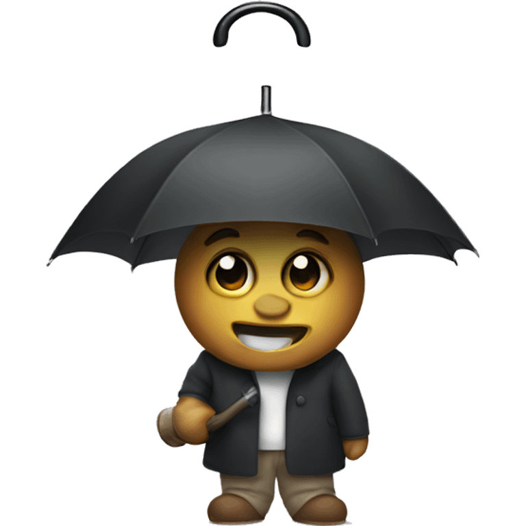 Boo with a umbrella emoji