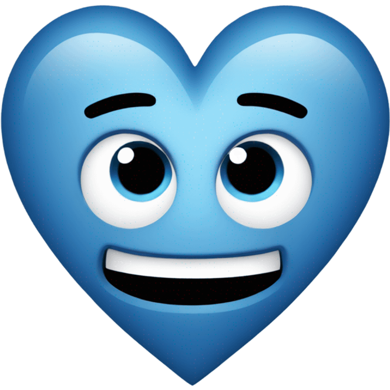 Light blue to dark blue heart emoji