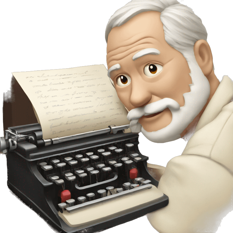 hemingway with typewriter emoji