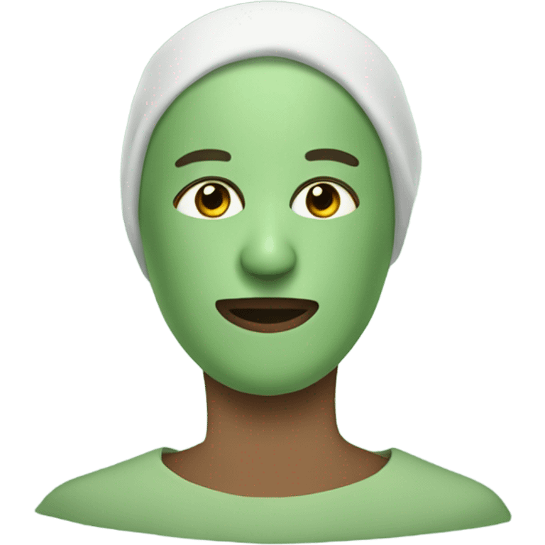 Sage green facial mask emoji