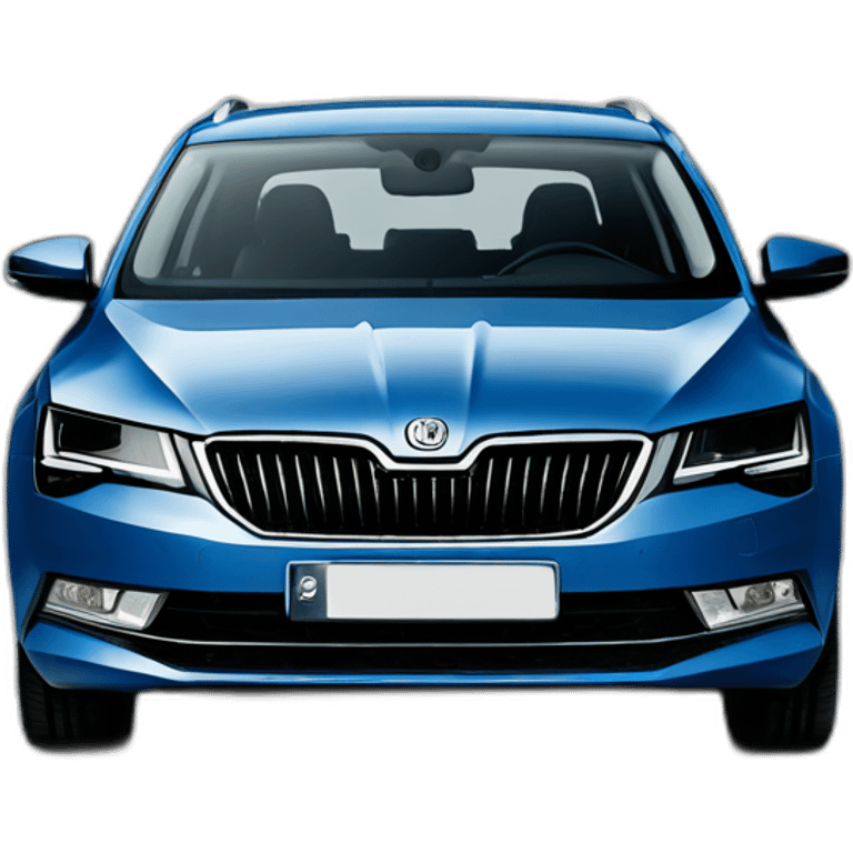 Skoda octavia 2016 ambition metallic blue from the front side emoji