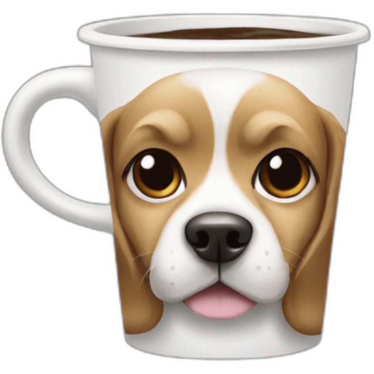 Dog white coffe emoji