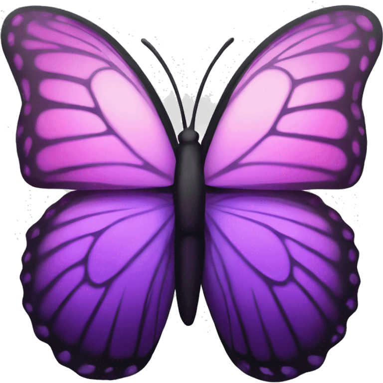 Black and Purple Gradient Butterfly emoji