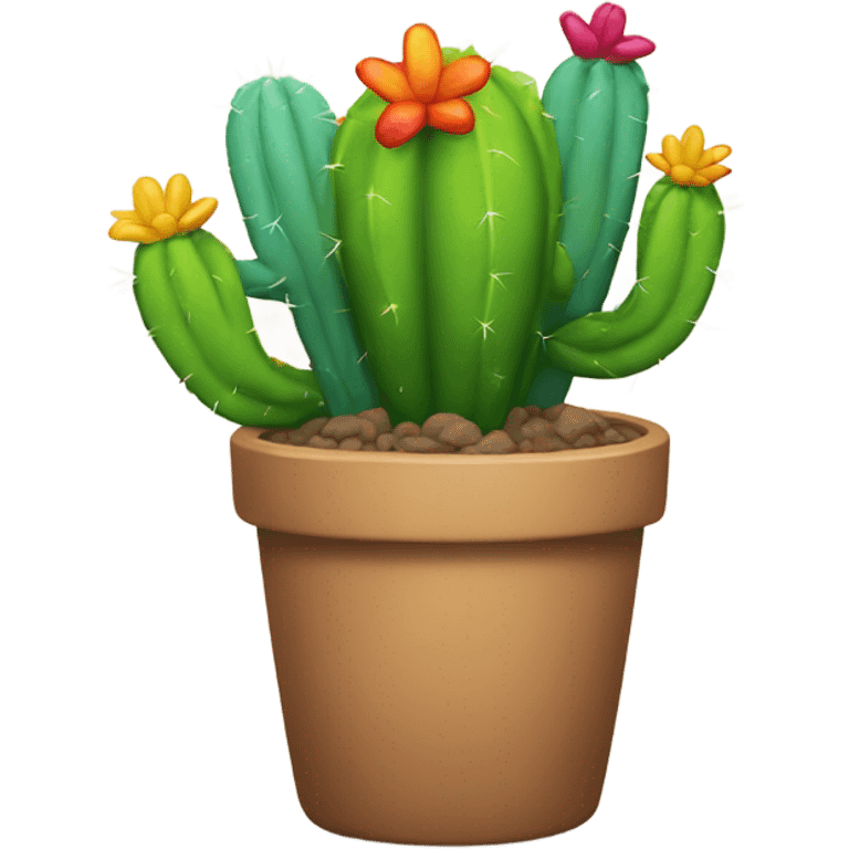 Rainbow cactus emoji