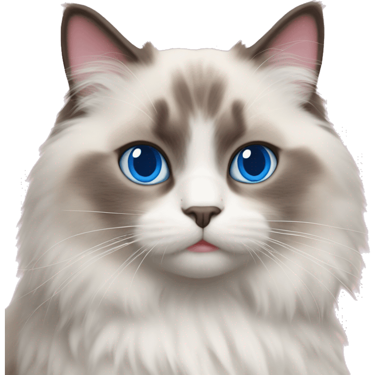 Ragdoll cat blue eyes pink nose  emoji