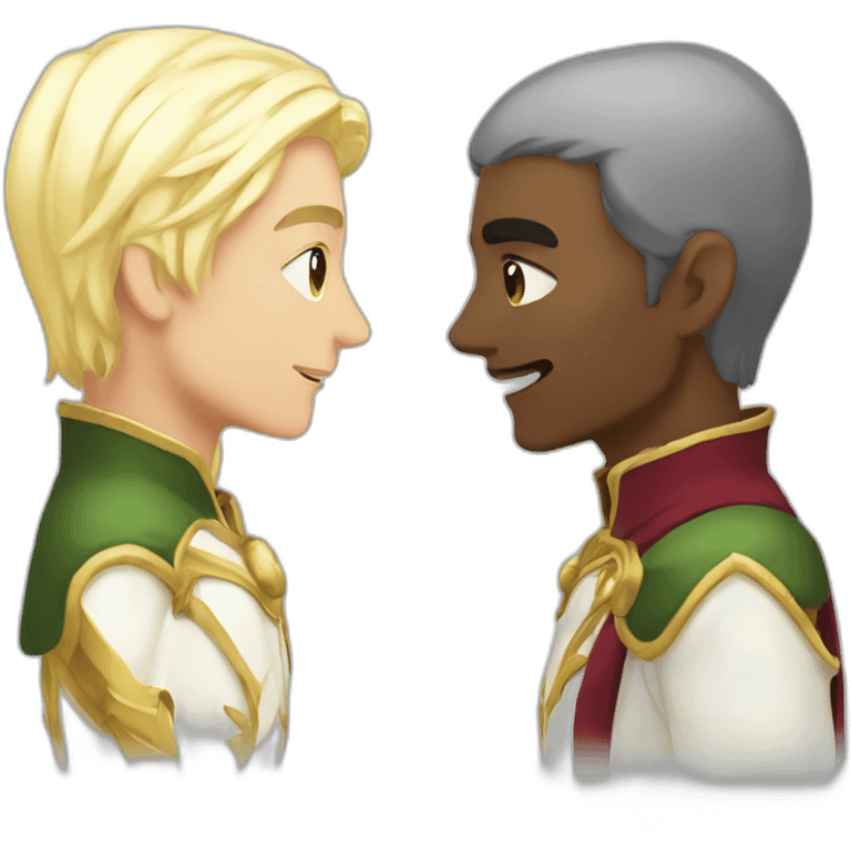 love between palladin and white elf emoji