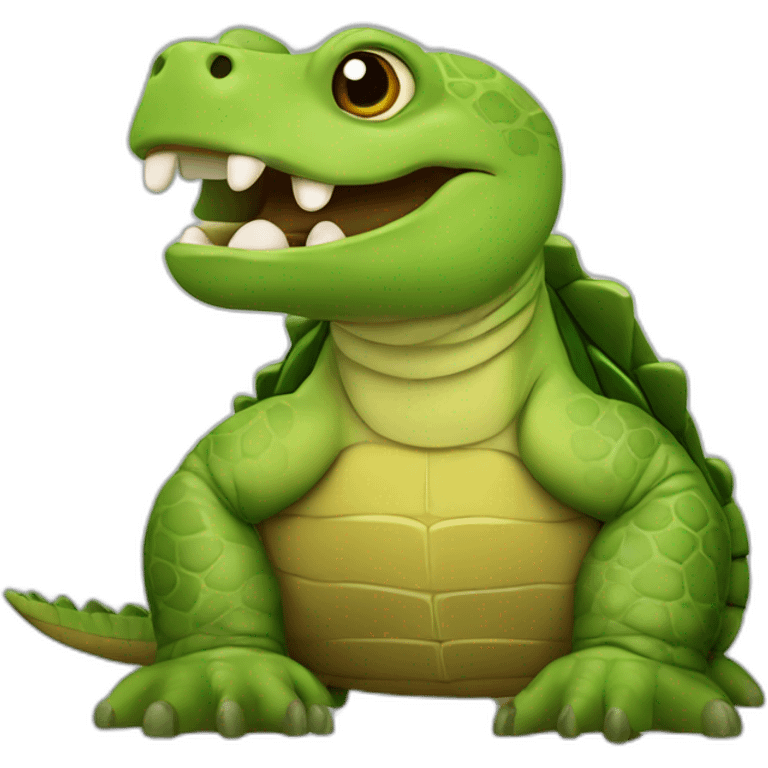 Tortue sur crocodile emoji