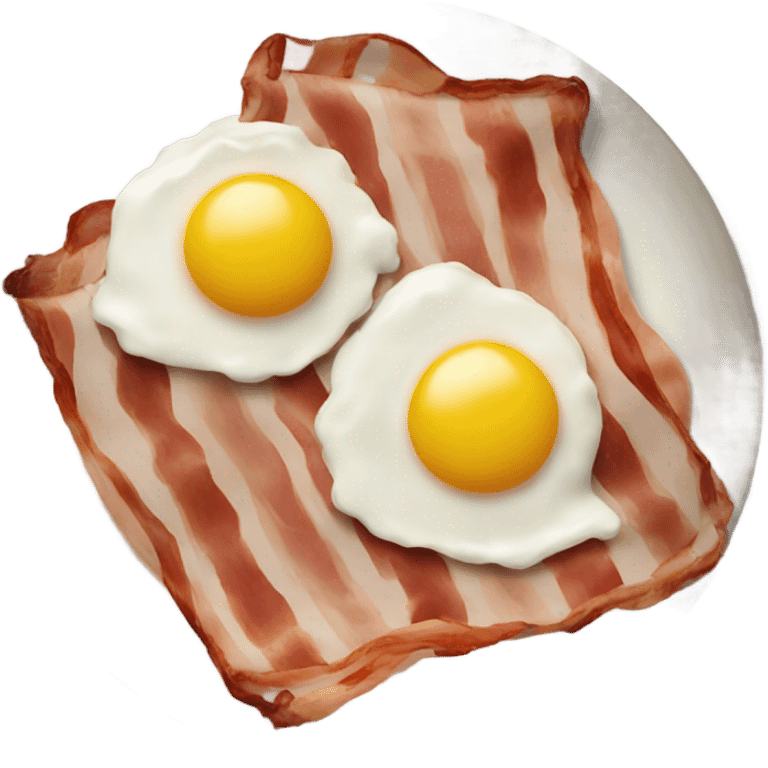 bacon and eggs plate emoji