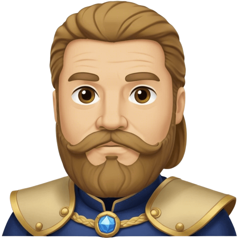 Mace Tyrell from game of thrones, have mustache and beard emoji