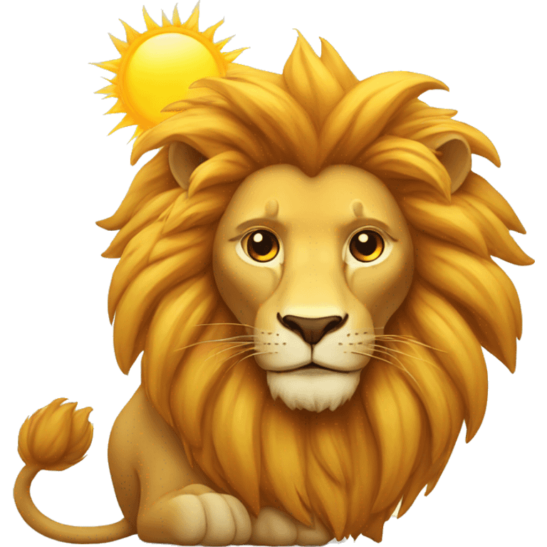 Lion and sun emoji