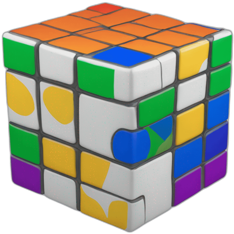 Rubik cube 2x2 emoji