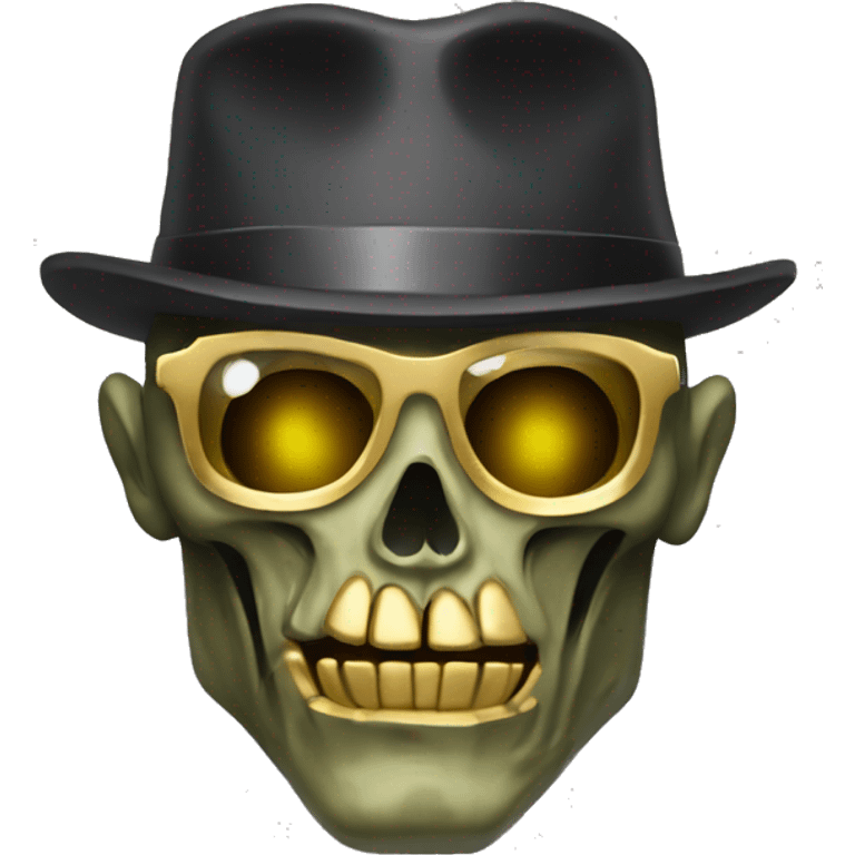 Zombie gold skeleton gangster emoji