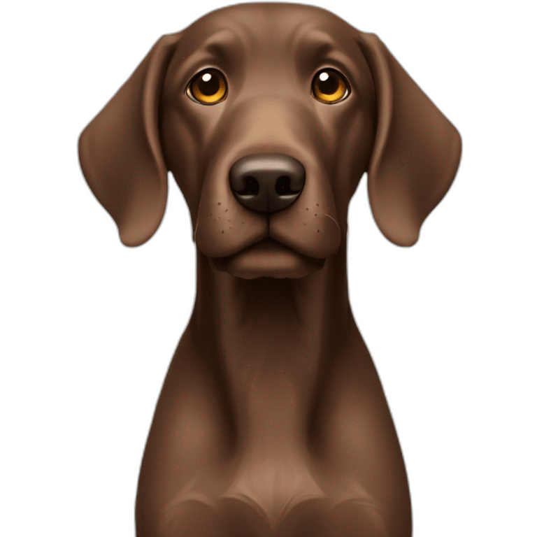 Brown Weimardoodle emoji