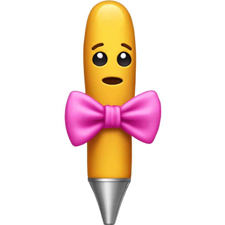 dab pen with pink bow emoji