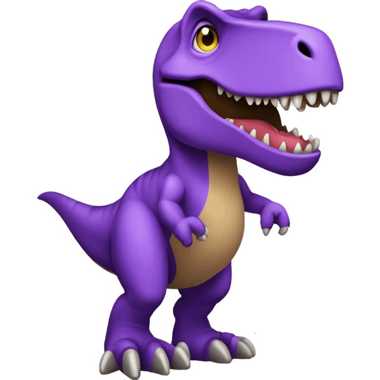 Purple t-Rex side profile full body emoji