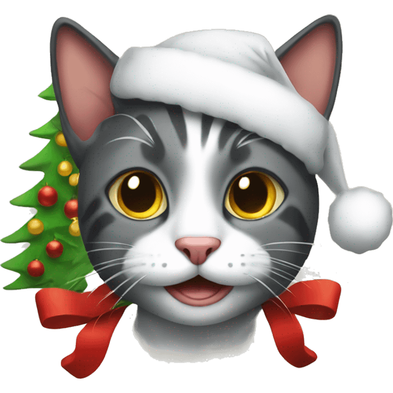 Christmas a cat emoji