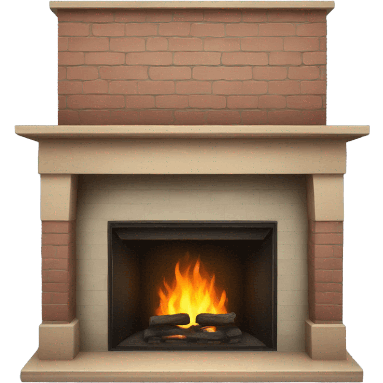 Realistic fireplace  emoji