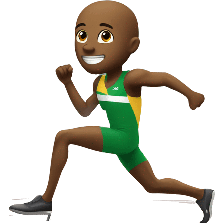 Sprinters at starting blocks emoji