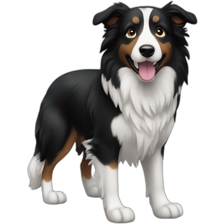 a bordercollie with short paws emoji