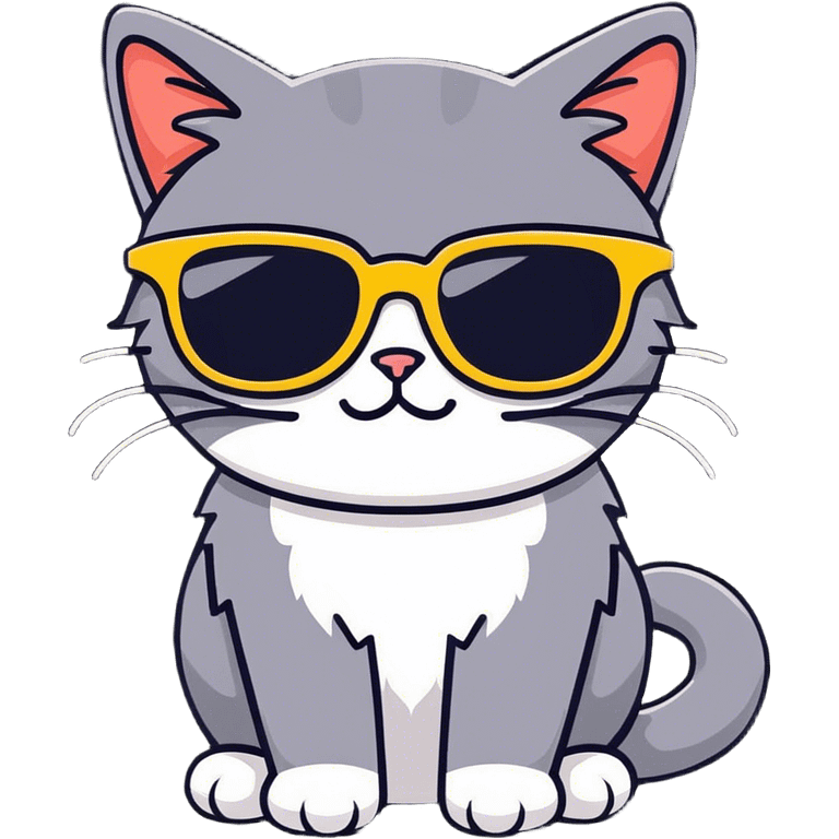 Cat with sunglasses emoji