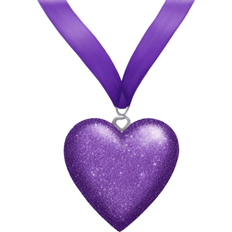 Purple Heart with glitter  emoji