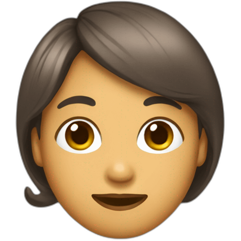 Nutricionista  cabello castaño emoji