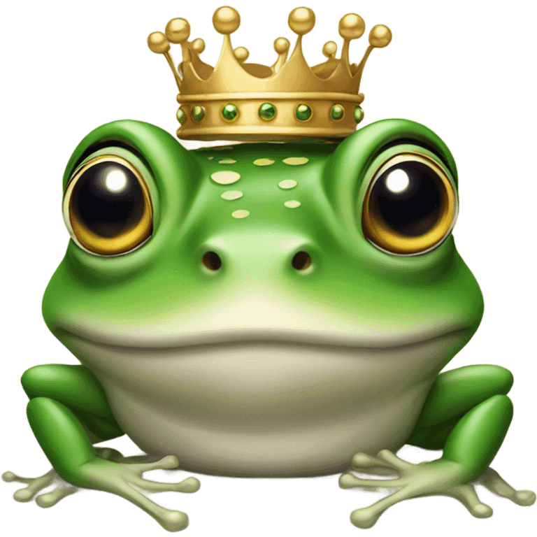 Frog wearing a crown emoji