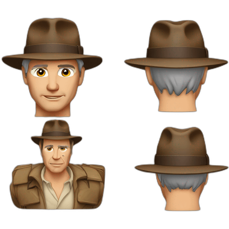 Harrison Ford as Indiana Jones. No patterns emoji