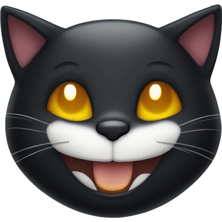 black cat smiling  emoji