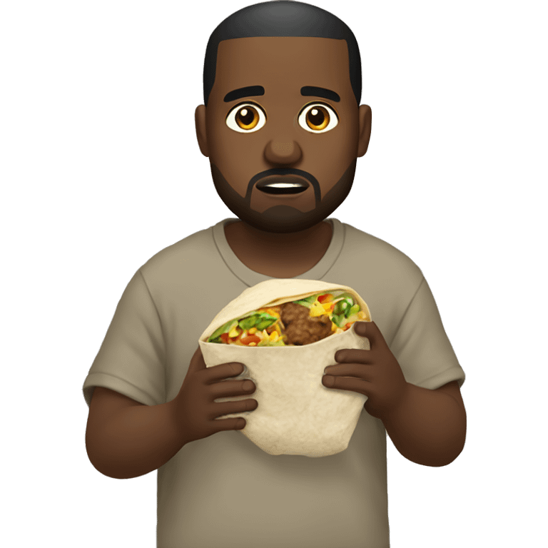 kanye west with a burrito  emoji