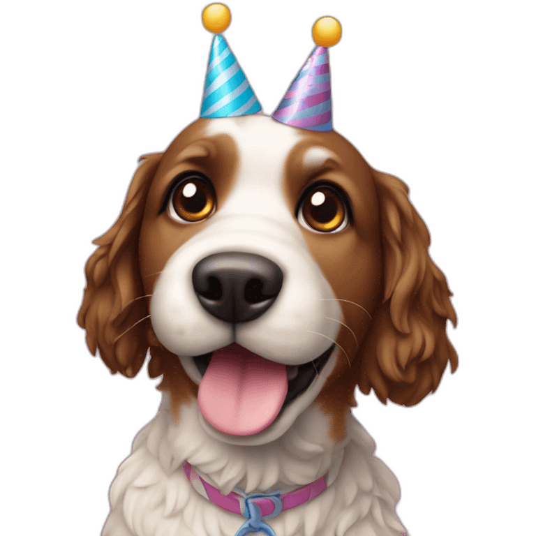 Birthday cake dog emoji