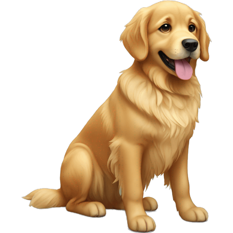 short golden retriever  emoji