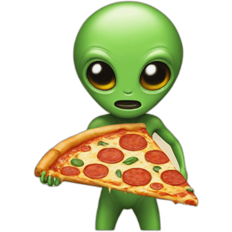 aliens with pizza emoji