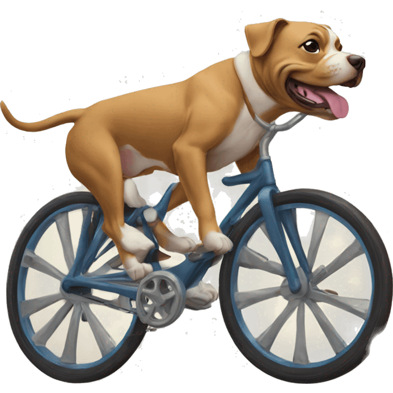 Pitbul pedalando emoji