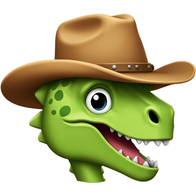 Dinosaur with a cowboy hat  emoji