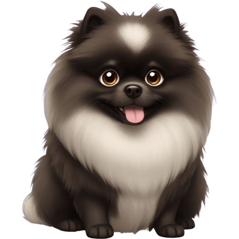 Dark Pomeranian emoji