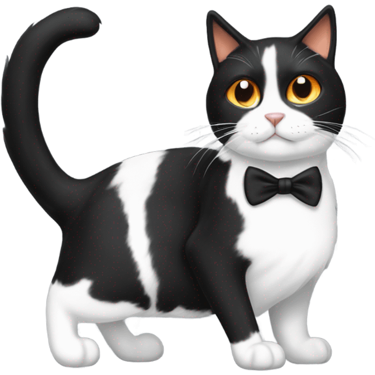 tuxedo cat with calico cat emoji