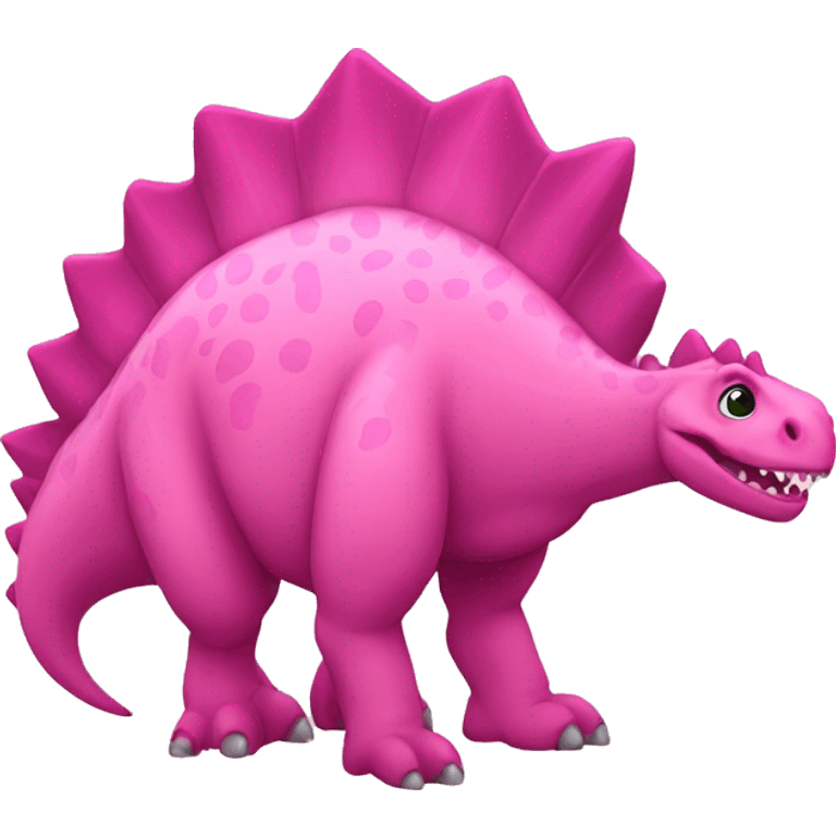 A pink dinosaur emoji