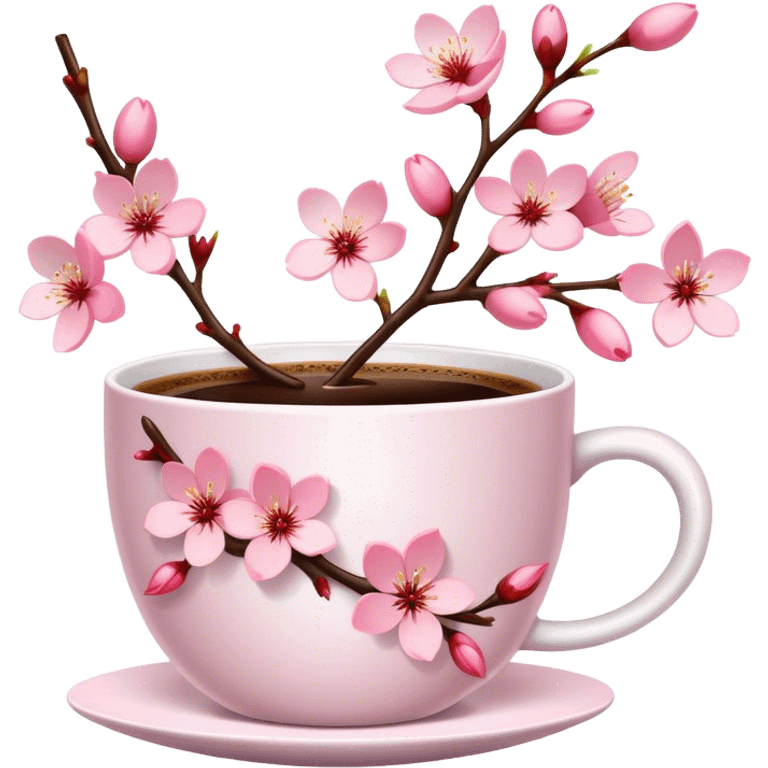 Cherry Blossom coffee emoji